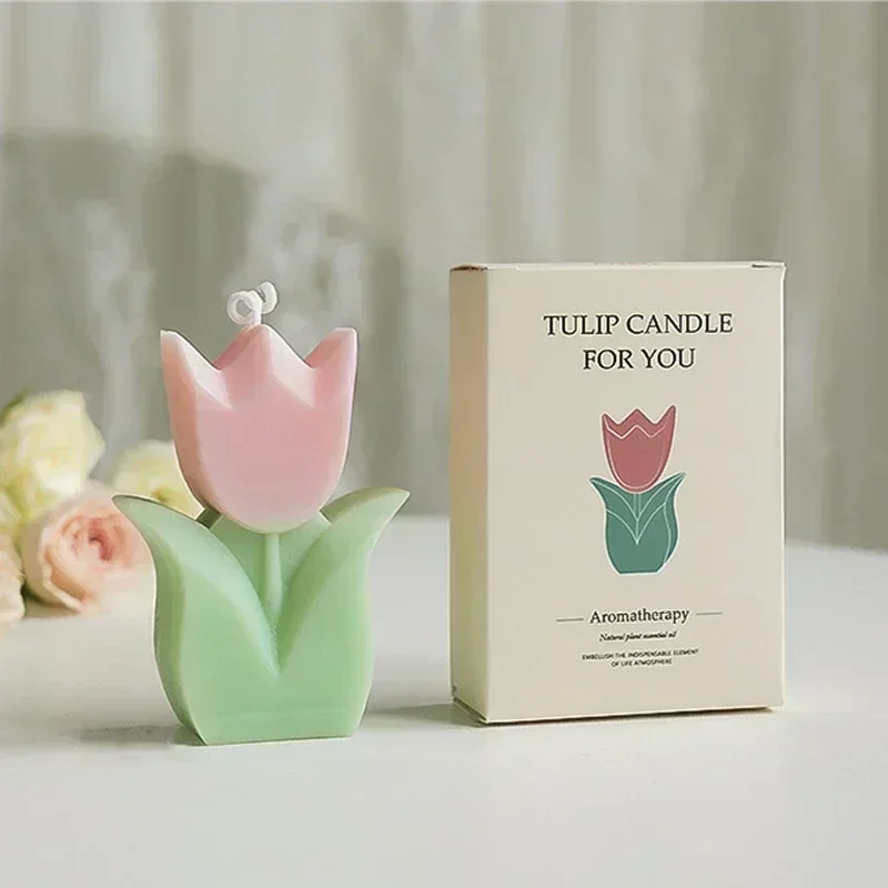 Home Fragrance Luxury - Exquisite Tulip-Fragrance Candles: Ideal Wedding Keepsakes,