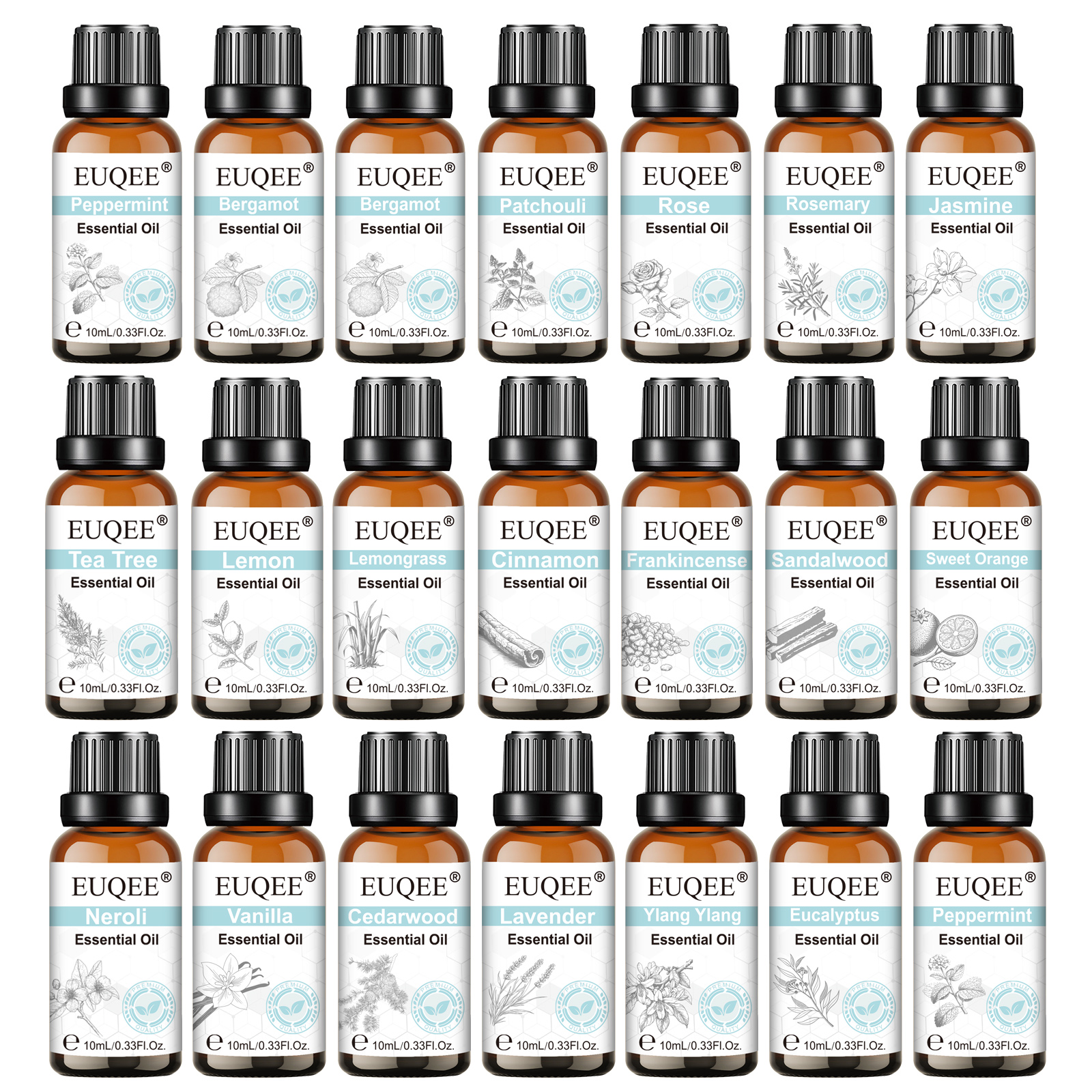 Home Fragrance Eucalyptus - EUQEE 10ml Natural Essential Oil For