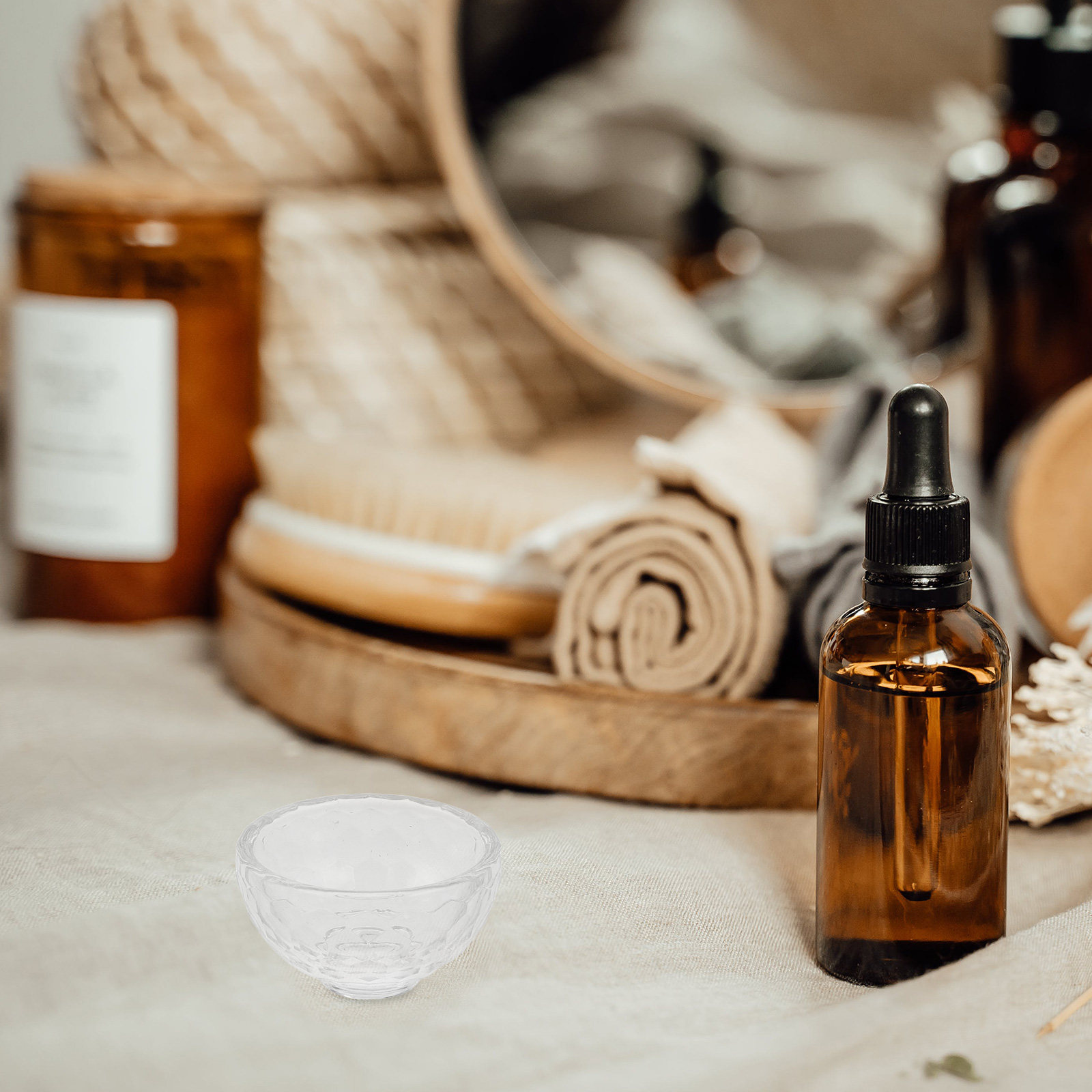 Essential Oil Blend - Clear Glass Facial Mixing Bowl Set