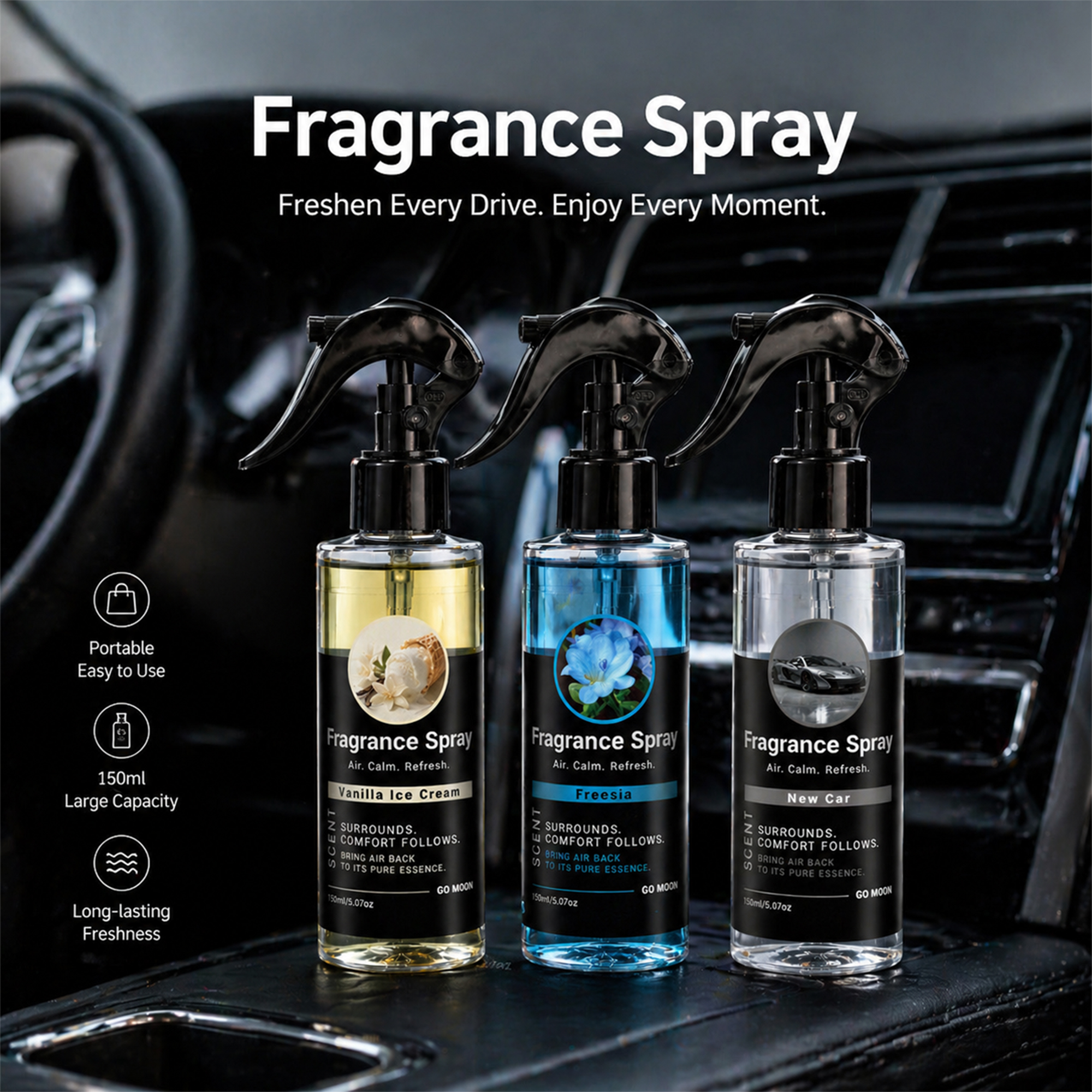 Home Fragrance Large - flower fruit scent car fragrance spray,