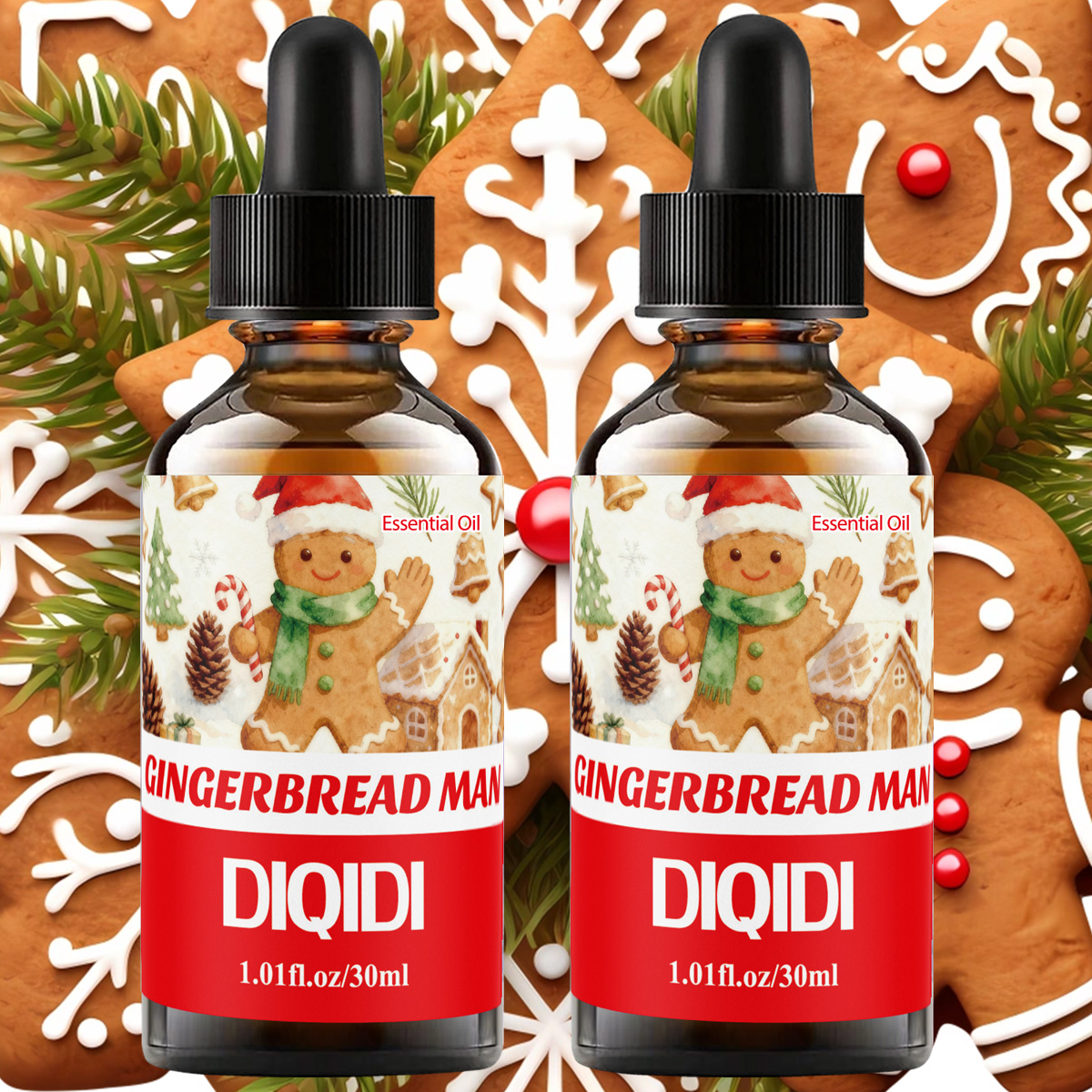 Home Fragrance Gingerbread - 2Pcs 2Pcs Gingerbread Man Essential Oil
