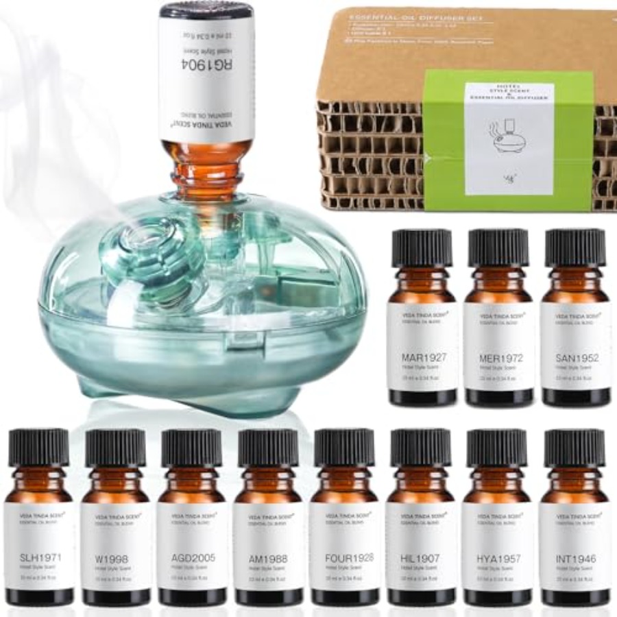 Home Fragrance Luxury - Waterless Diffuser with 12 Pack Hotel