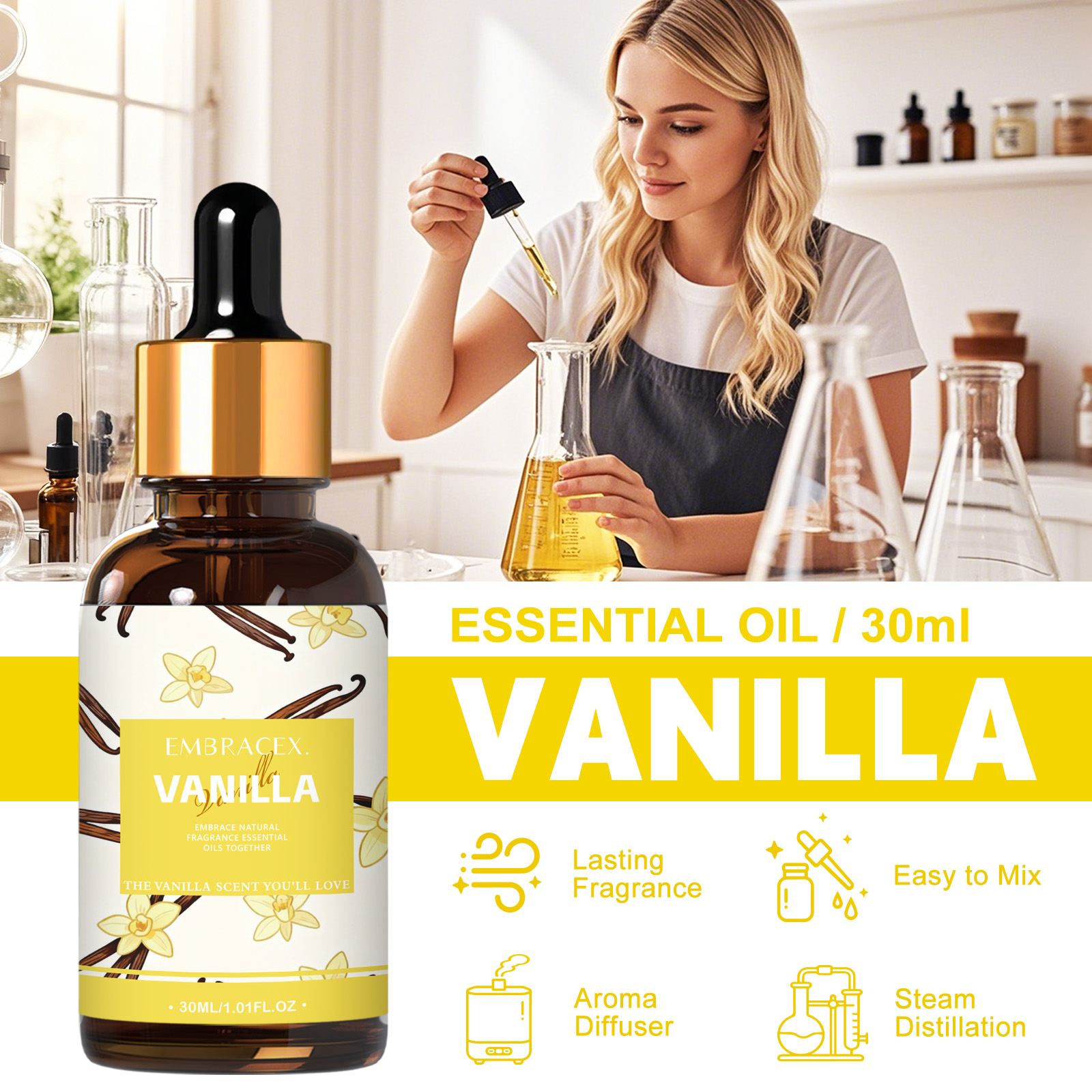 30ml Vanilla Essential Oil Per - Essential Oil Blend ulasan dan harga