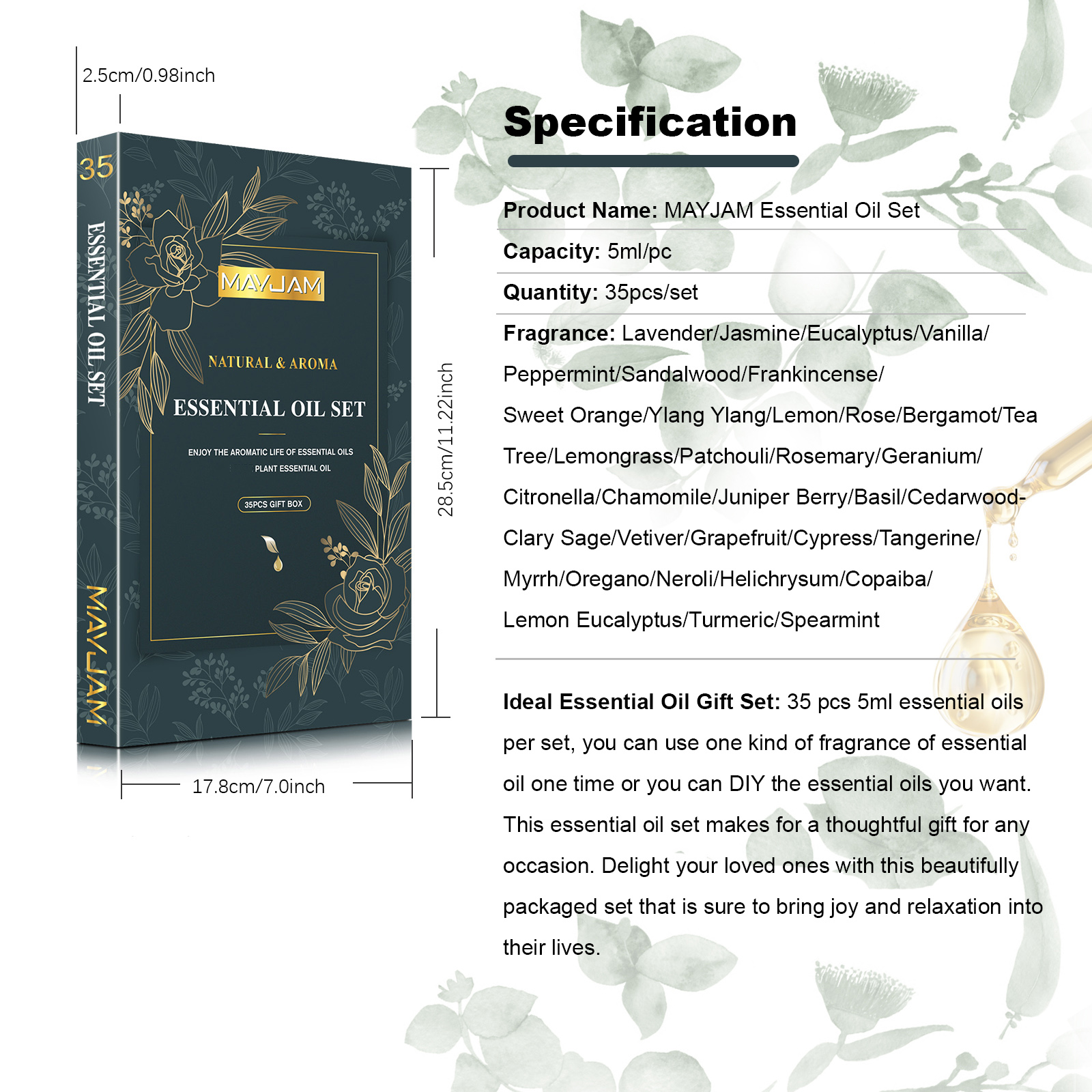 MAYJAM 35 Bottles Aromatherapy - Essential Oil Blend ulasan dan harga