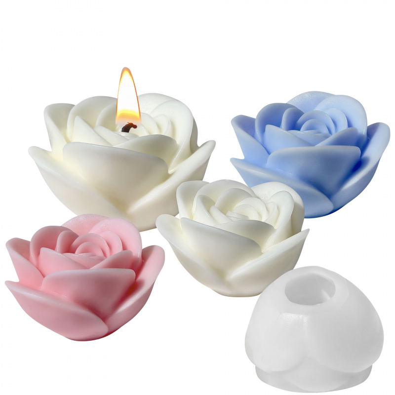 4pcs Romantic 3D Rose Mold: El - Home Fragrance Luxury ulasan dan harga