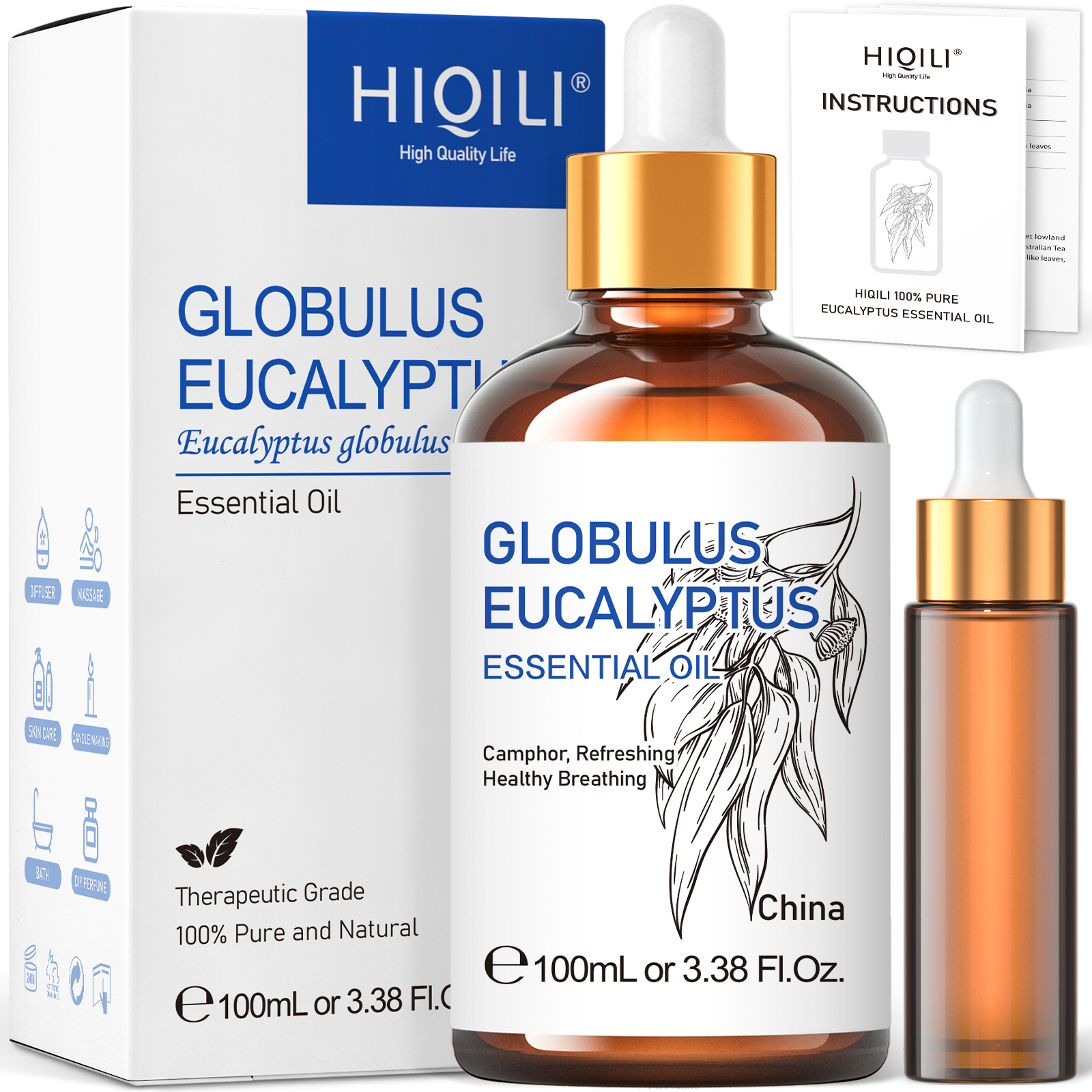 HIQILI 100ML Eucalyptus Vanill - Home Fragrance Eucalyptus ulasan dan harga